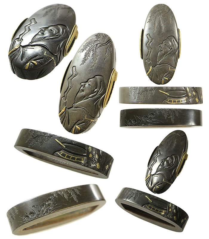 日本刀の縁頭｜司馬温公図｜日本刀 刀剣販売 専門店・東京【十拳】