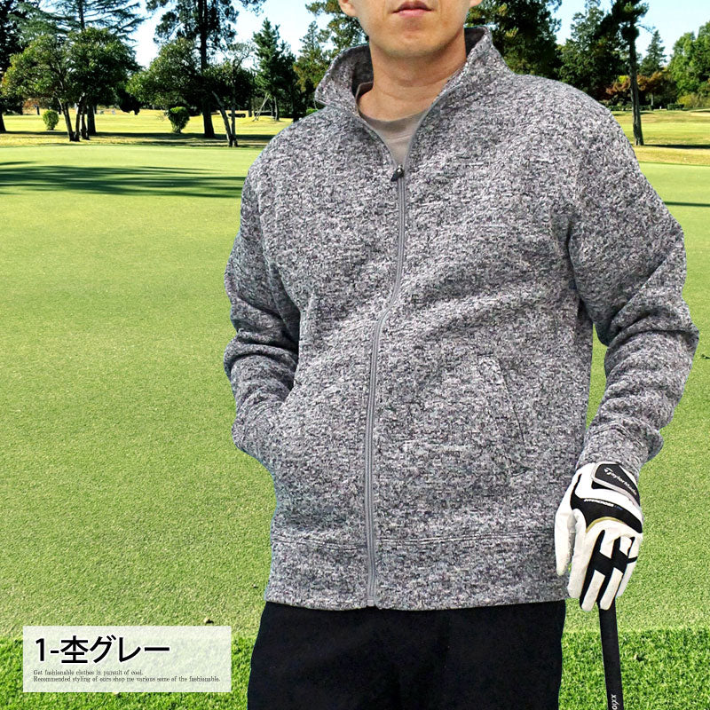 ゴルフ ハーフジップトレーナー メンズ ゴルフウェア 暖かい 裏起毛