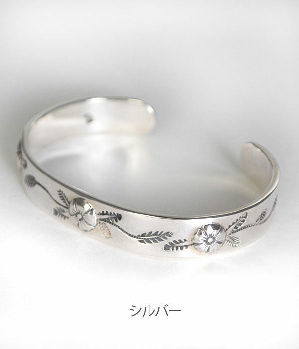 ラリースミス(LARRY SMITH) FLOWER BRACELET バングル シルバー