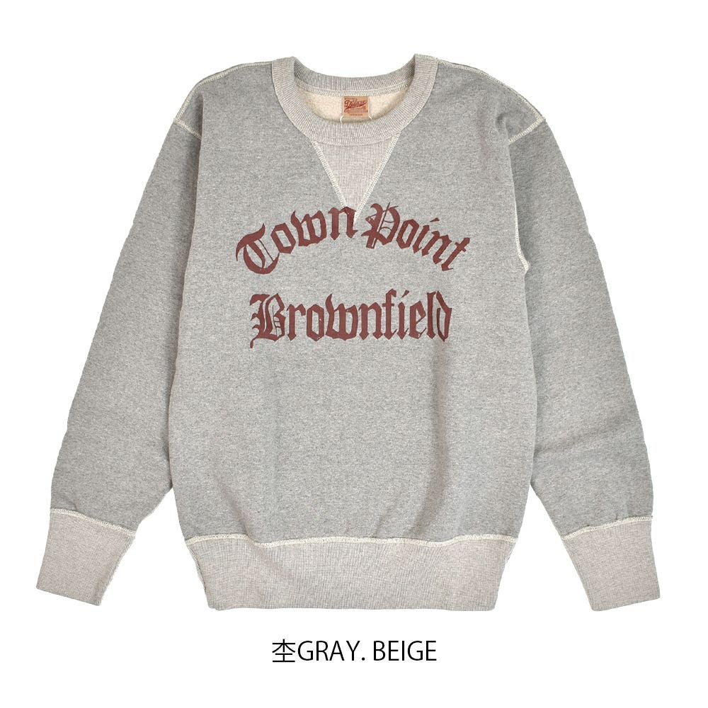 デラックスウエア (DELUXEWARE) TOWN POINT 長袖プリントトレーナー