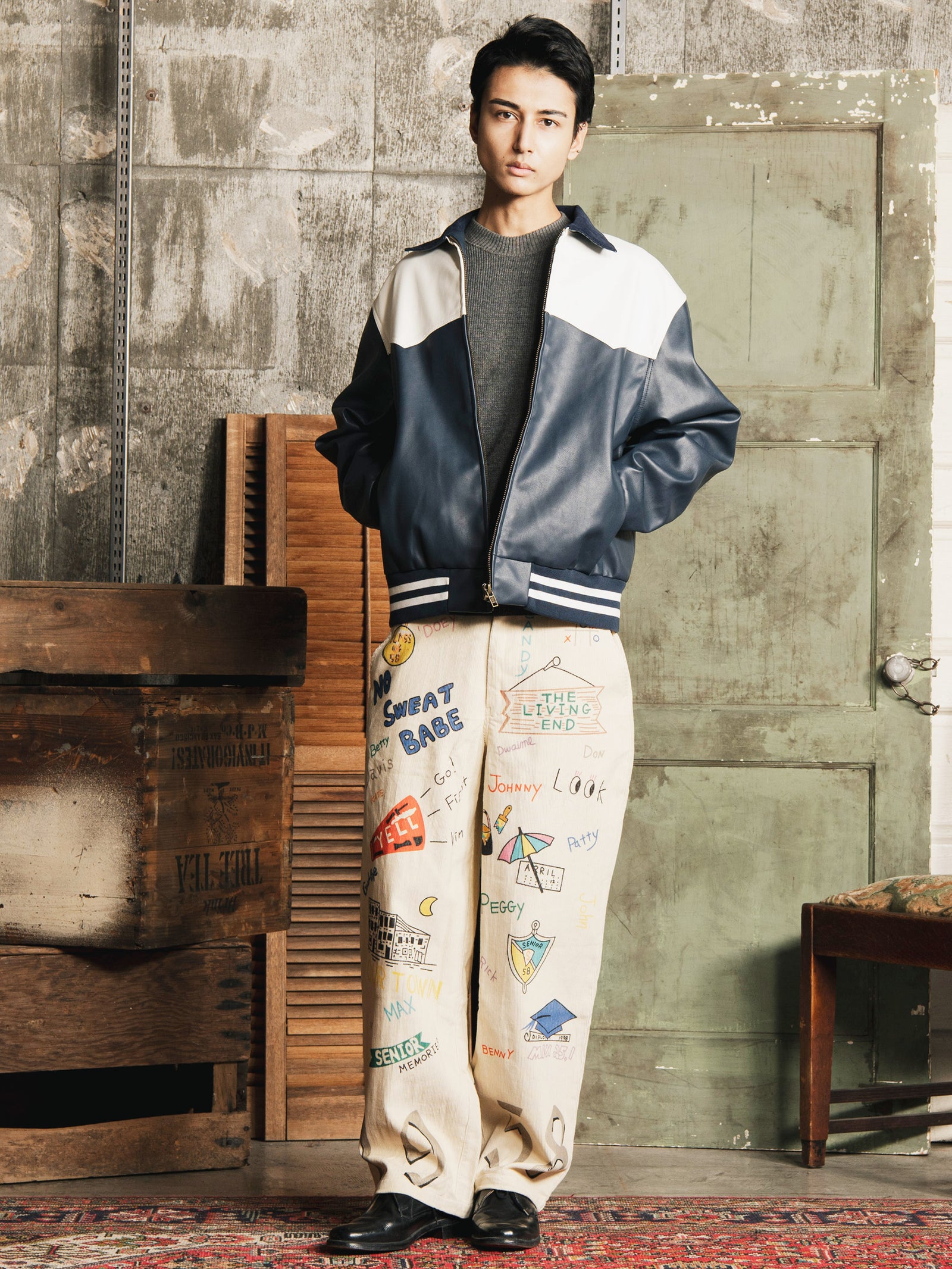 2色展開】 Backers メモリアルペイントデザイン コーデュロイパンツ