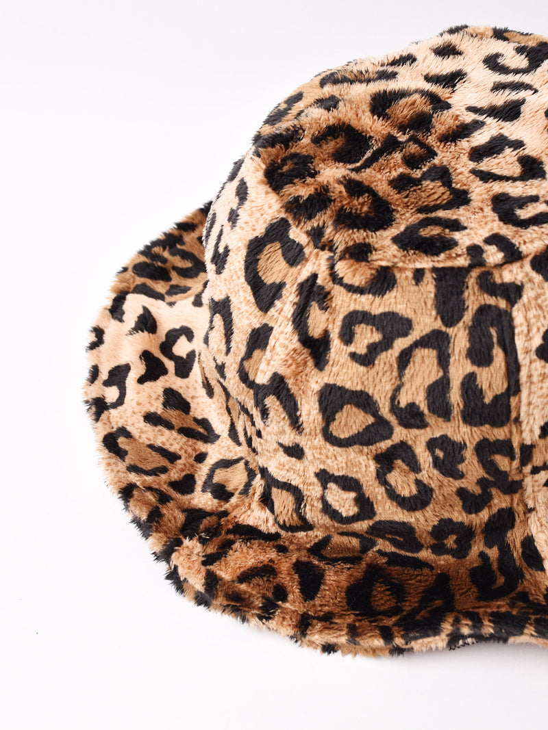 2色展開】レオパード柄 フェイクファー チューリップハット – 古着屋