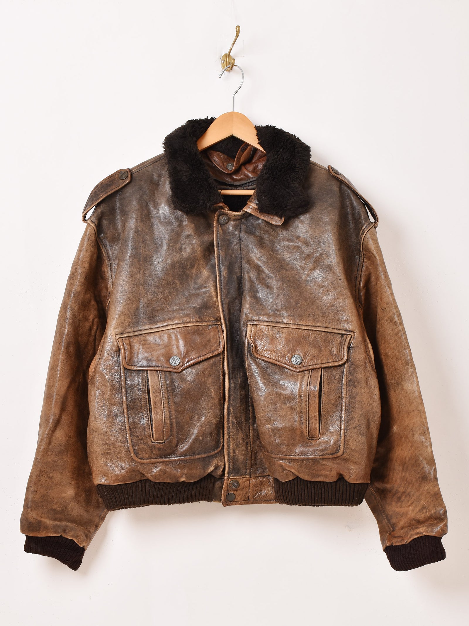ボア レザーフライトジャケット – 古着屋Top of the Hillのネット通販