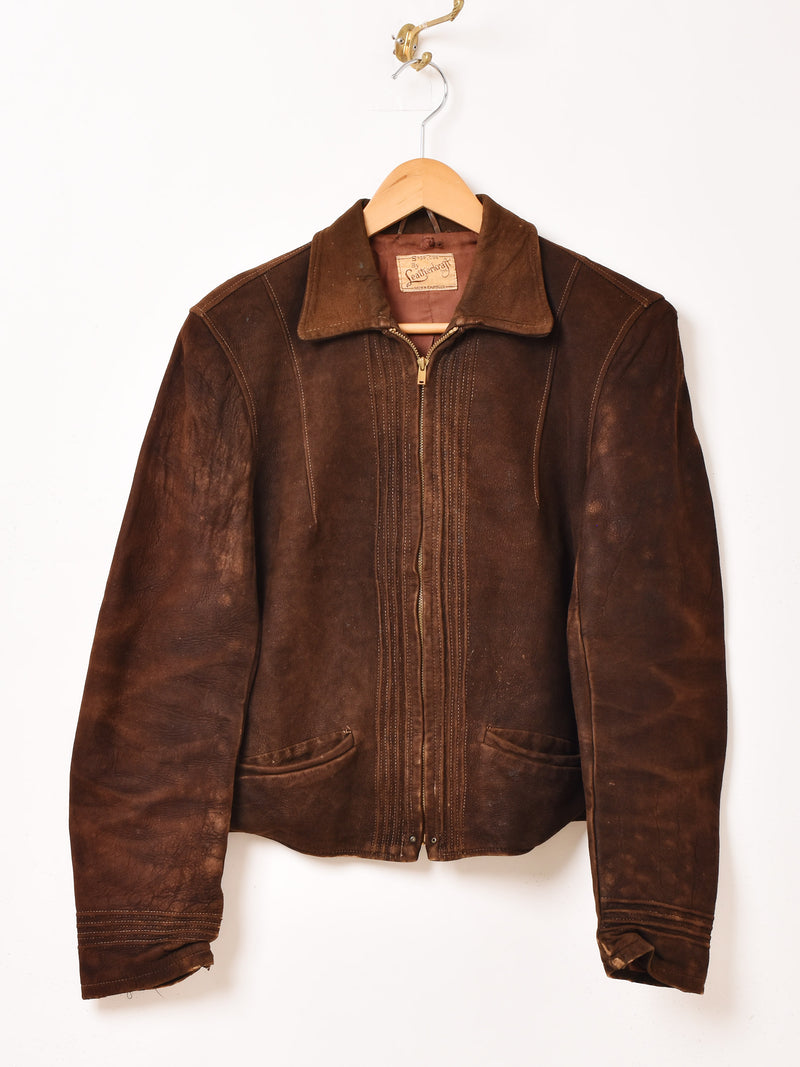 30's〜40's Leather Kraft レザー スポーツジャケット – 古着屋Top of