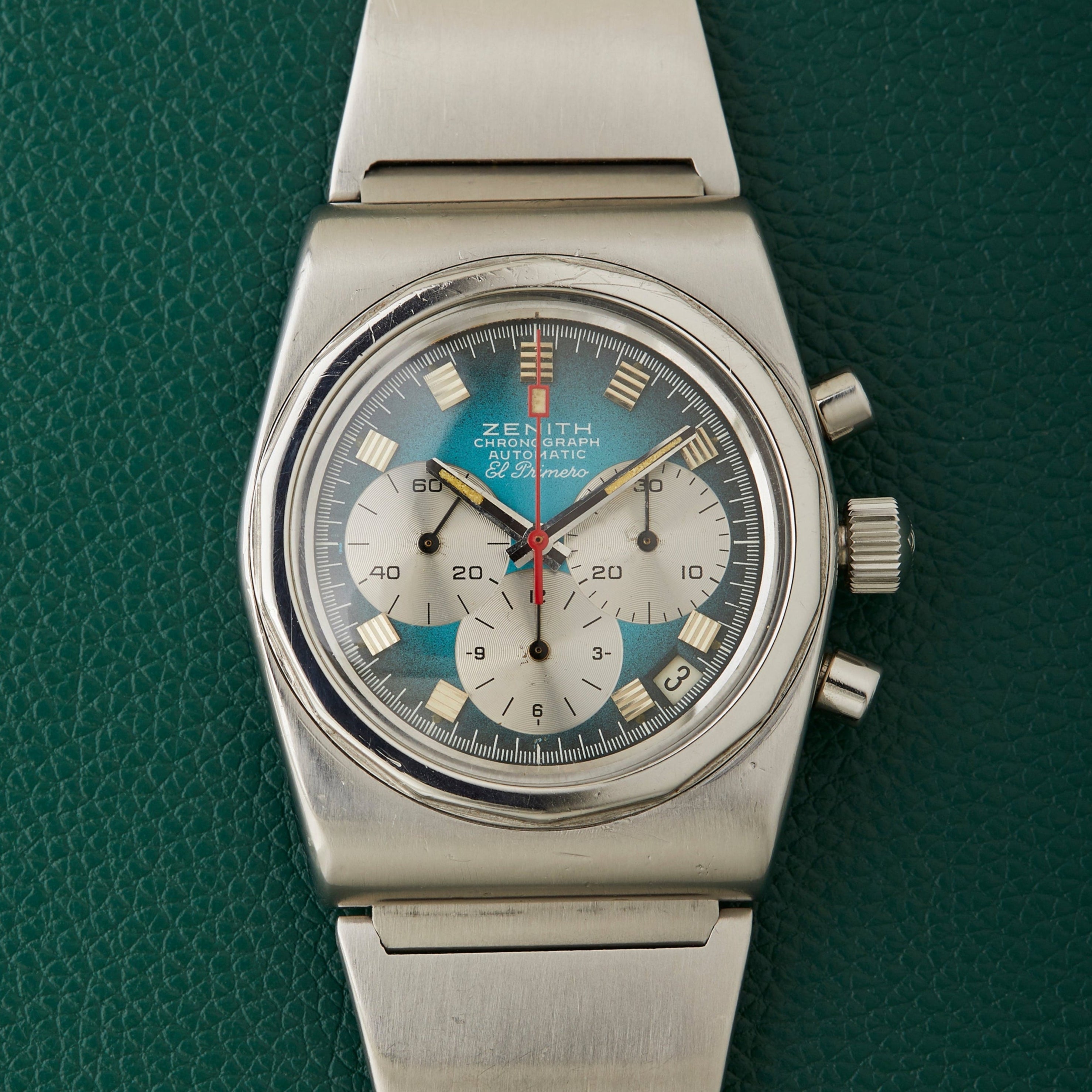 Zenith A782 Turquoise El Primero Vintage Lobster Bracelet