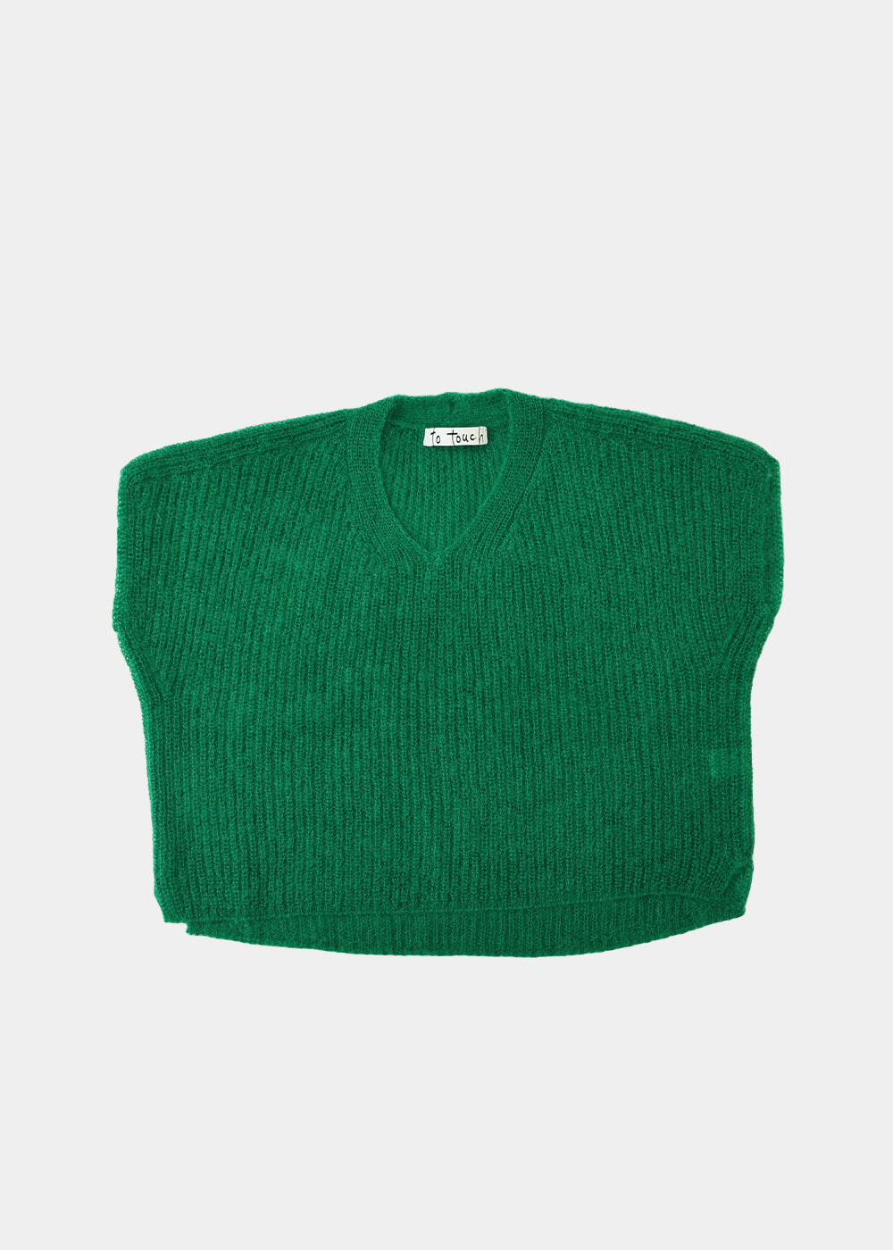 キッドモヘヤ畦フレンチベスト│to touch
