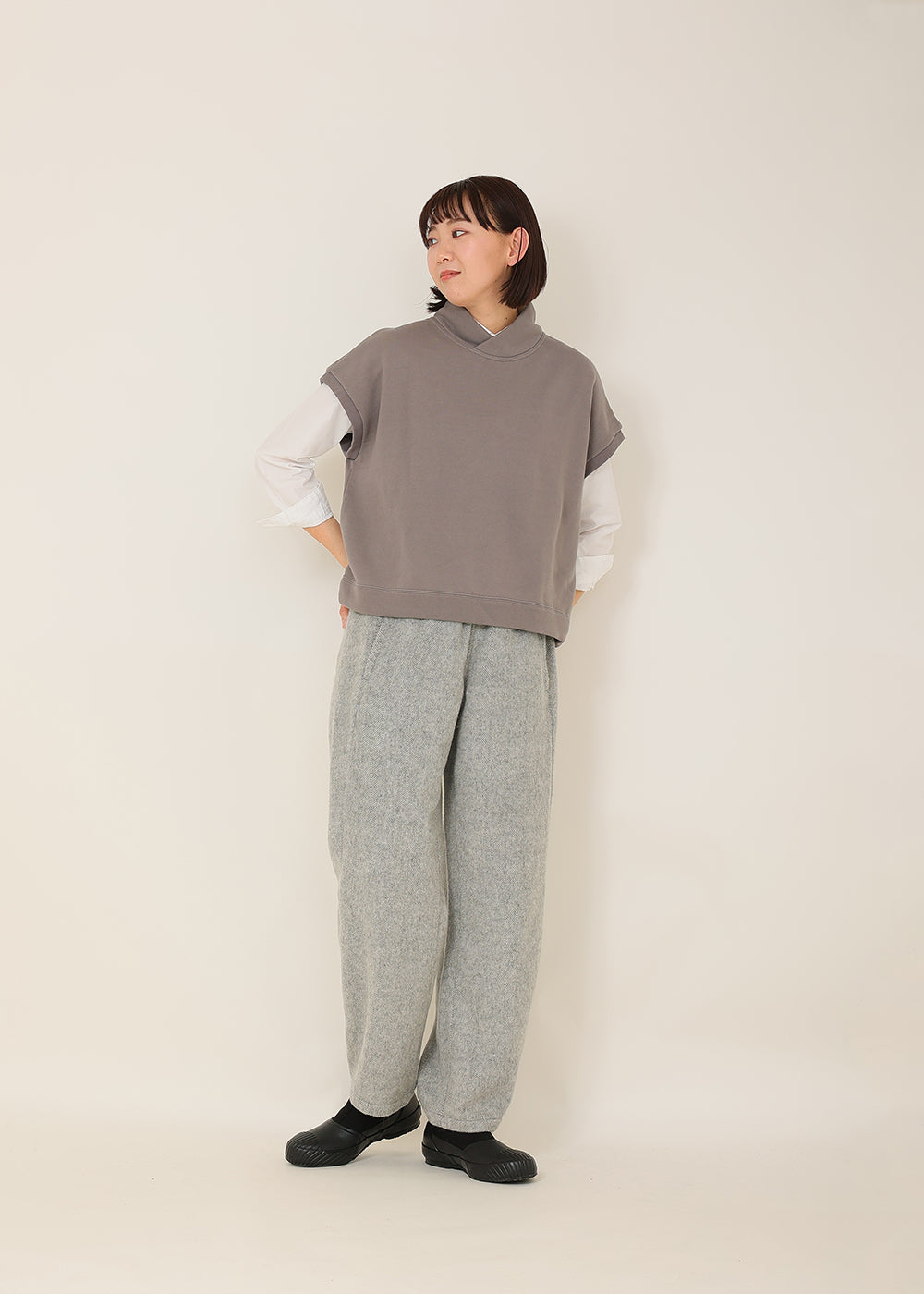 ウールビーバー ストレート パンツ│to touch