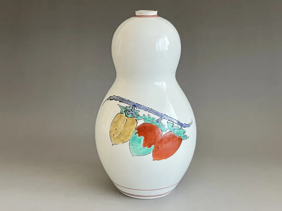 ○ 山本雄次 平安 麦波 鮎之図 大鉢 色絵金彩 胴径43.0㎝ 大作 飾り鉢