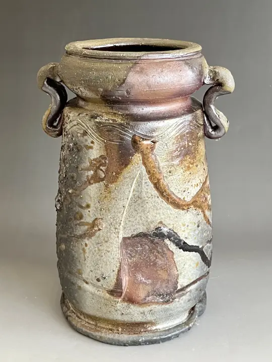 ○ 山本雄次 平安 麦波 鮎之図 大鉢 色絵金彩 胴径43.0㎝ 大作 飾り鉢