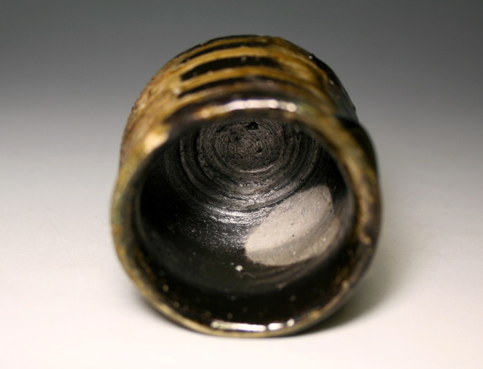 伊勢崎 淳 備前引出黒酒呑 共箱