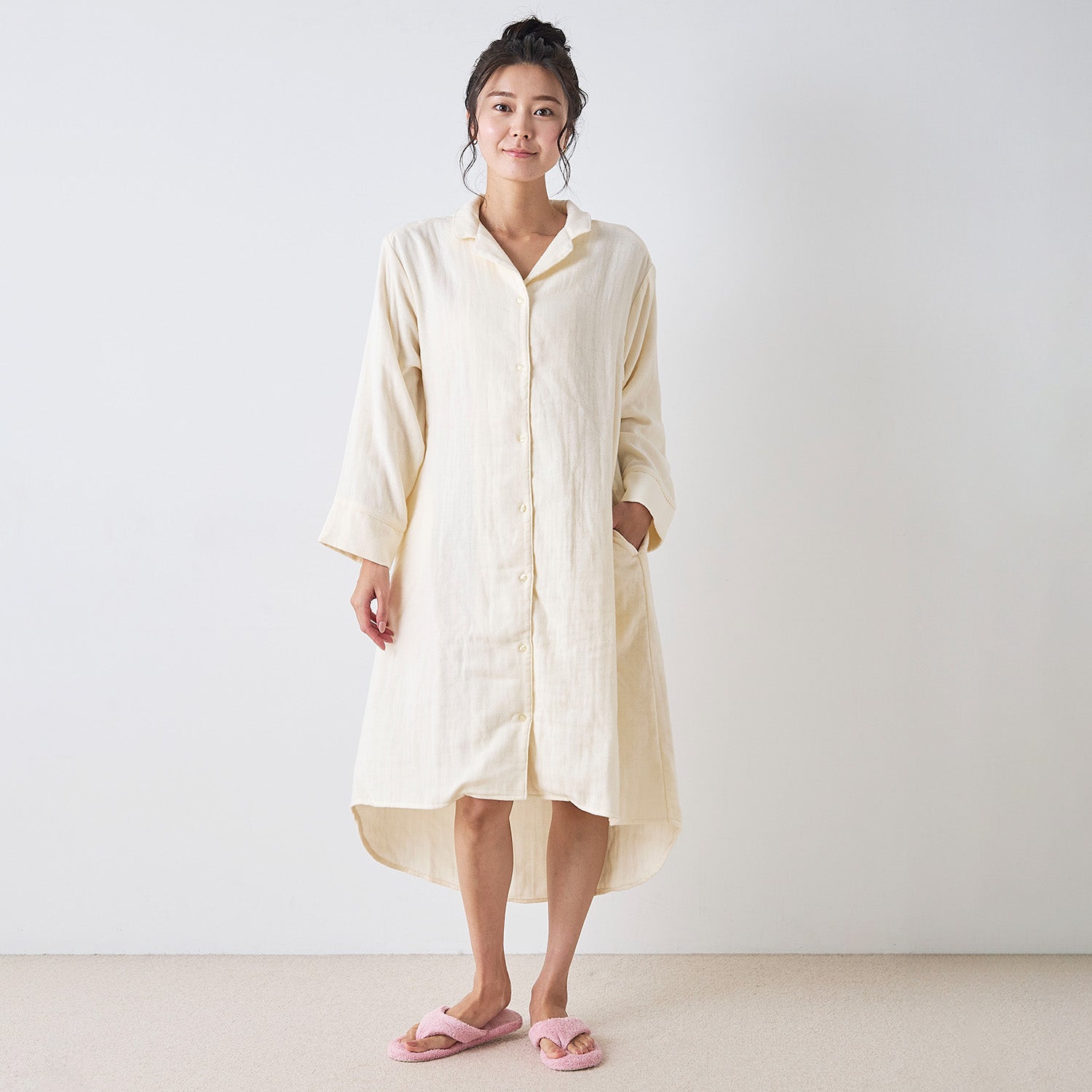 cococi beauty』 クレール あったかガーゼパジャマワンピース – タオル