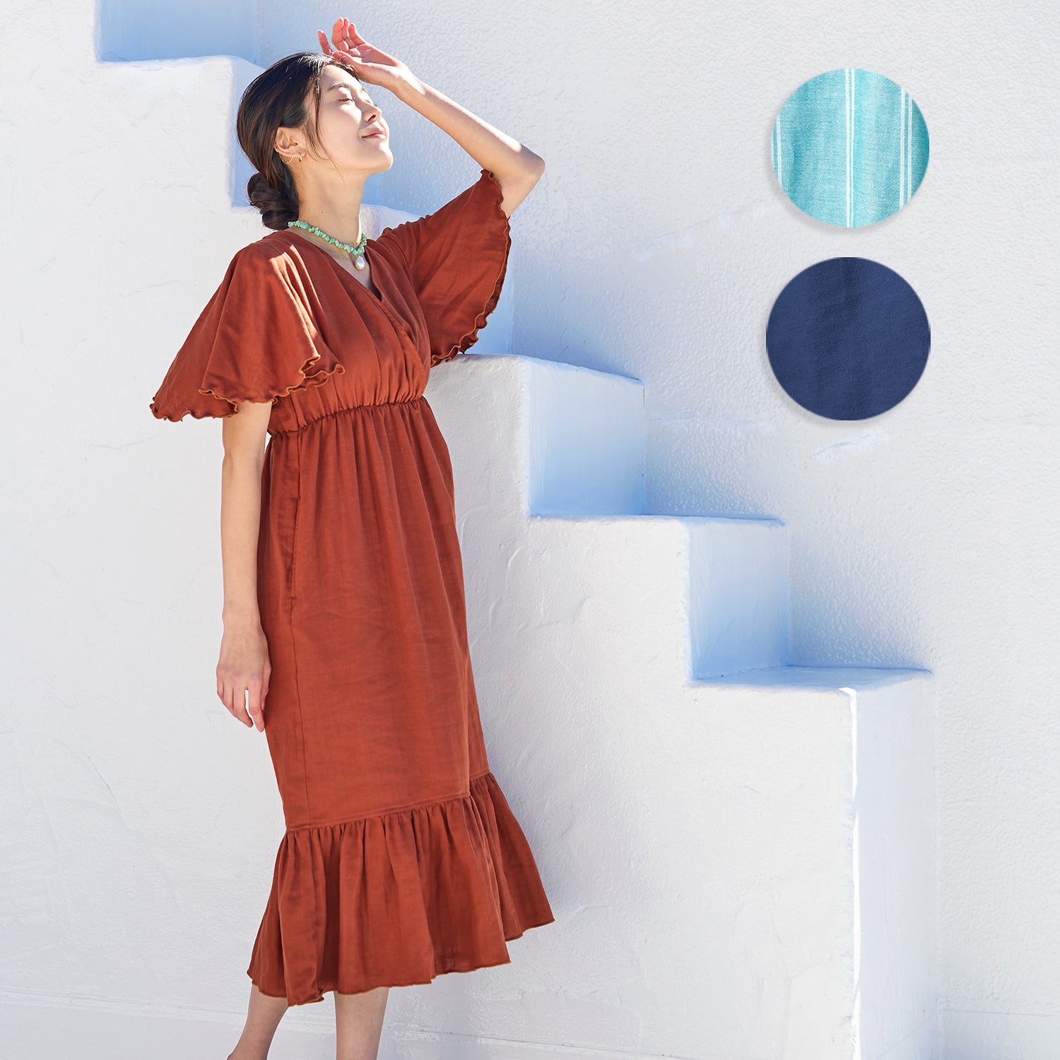 cococi beauty』リリー ガーゼカシュクールワンピース – タオル美術館