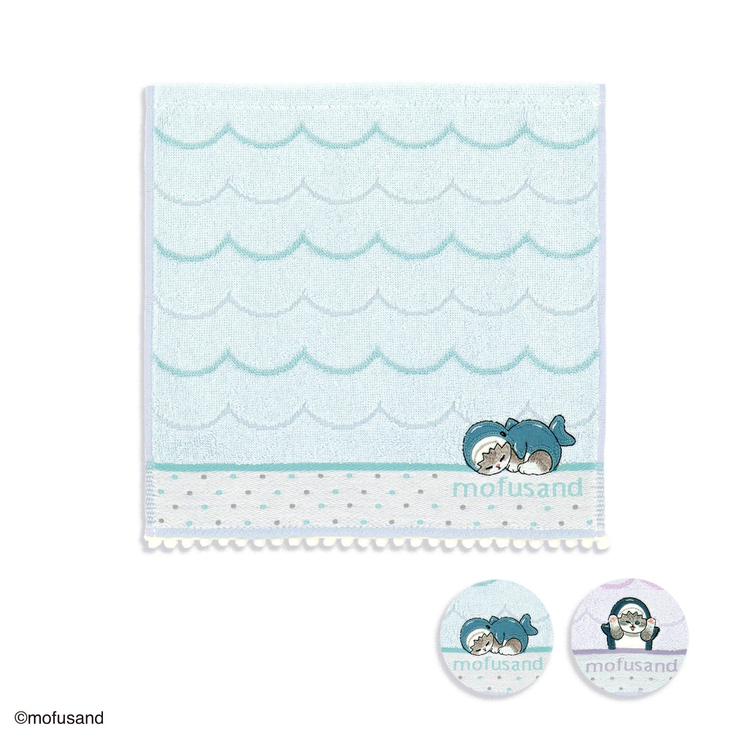 mofusand』ぽんぽんサメにゃん タオルハンカチ – タオル美術館公式