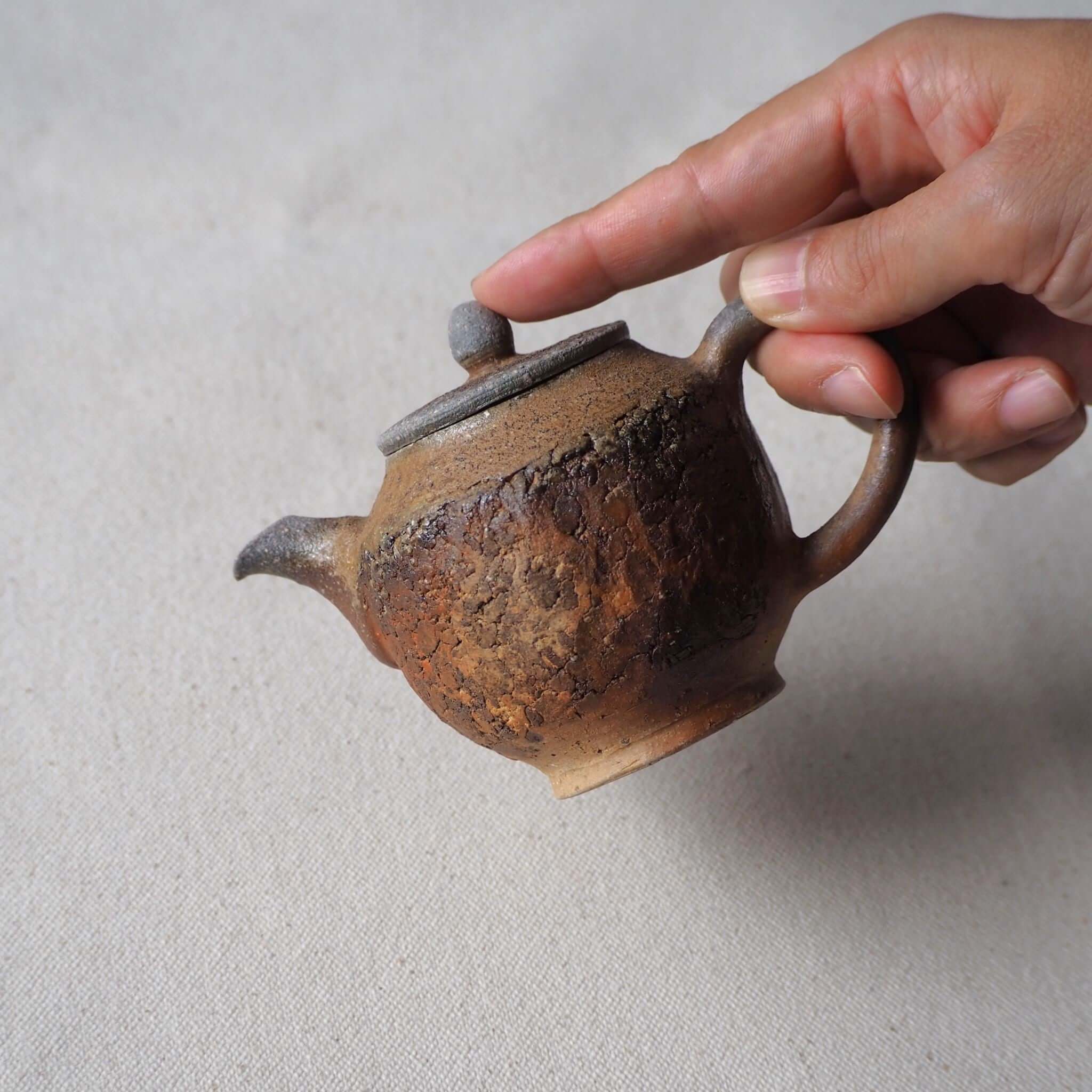 備前焼 細川敬弘作 礫急須 A [東山堂煎茶器店 オンラインショップ