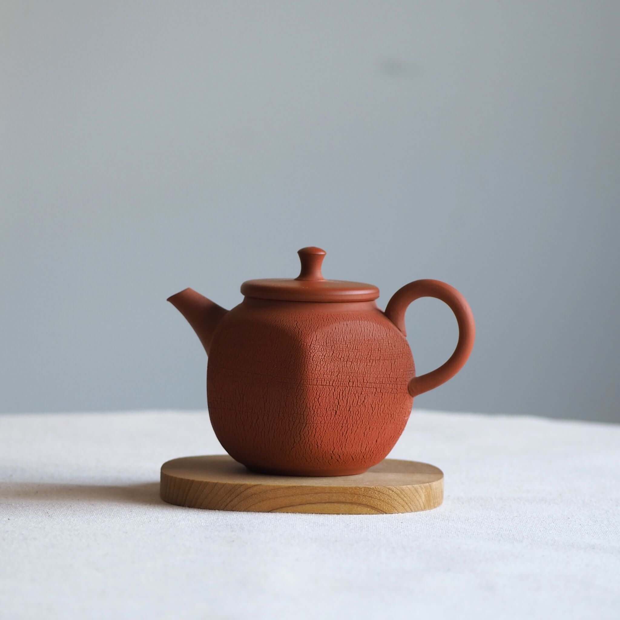 日本常滑燒伊藤成二(甚秋陶苑) 朱嵐絞茶壺[東山堂茶具專賣店網上商店