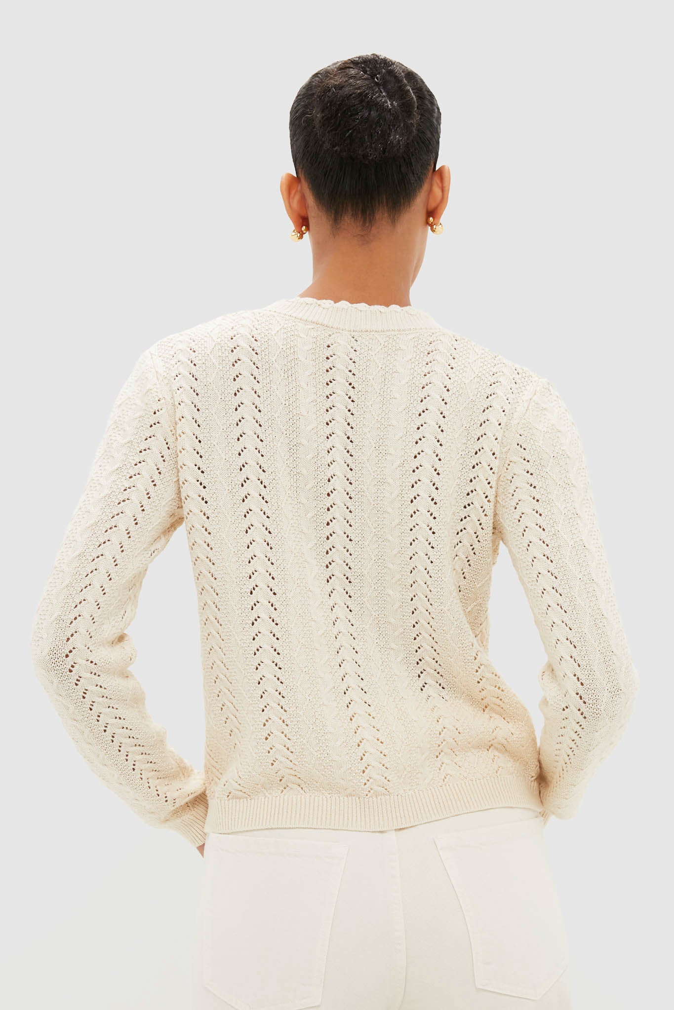 Champagne Annalise Cardigan | Alex Mill