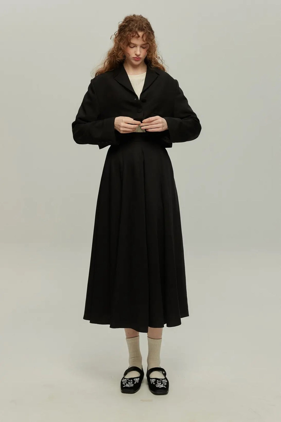 TNEWTIESオリジナル刺繍パンプス-Black – Tnewties