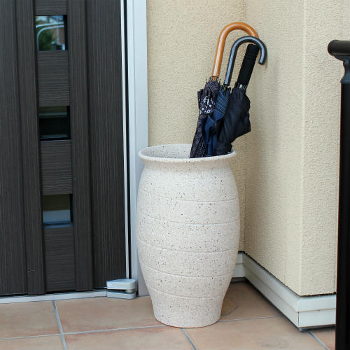 楽天市場】信楽焼 陶器 傘立て 白 長 壷型 傘たて おしゃれ スリム 傘