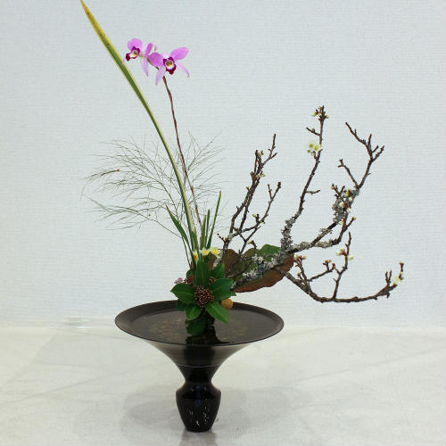 楽天市場】信楽焼 花器 黒 金線 珠 生花 池坊 立花 小原流 生け花 在庫