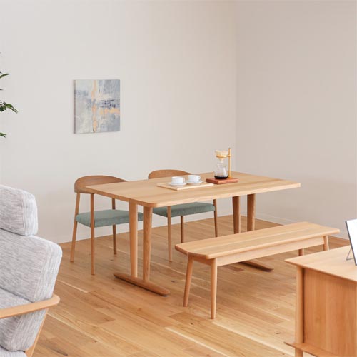 楽天市場】飛騨家具 HIDA 飛騨産業 Jin Dining 侭ダイニング 角丸形天