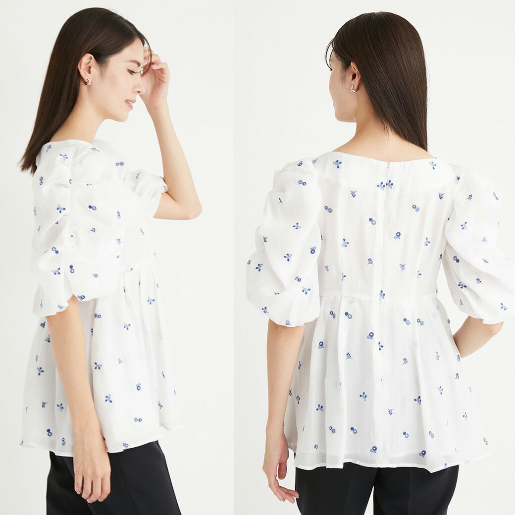 楽天市場】セルフォード CELFORD 小花刺繍ペプラムブラウス cwfb251116