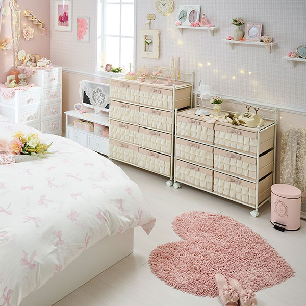 楽天市場】【直送】収納ボックス 引き出し付 幅76 8杯 キャスター付