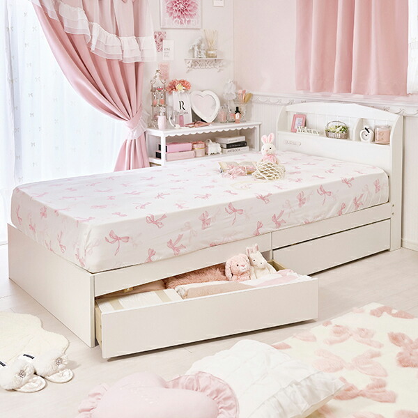 楽天市場】【大型】たっぷり収納ベッド（シングル・本体のみ