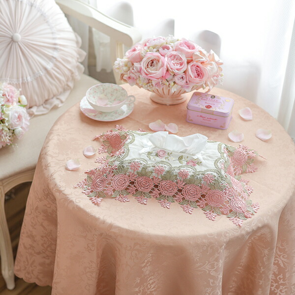 楽天市場】ピンクローズティッシュケースカバー｜姫系 かわいい