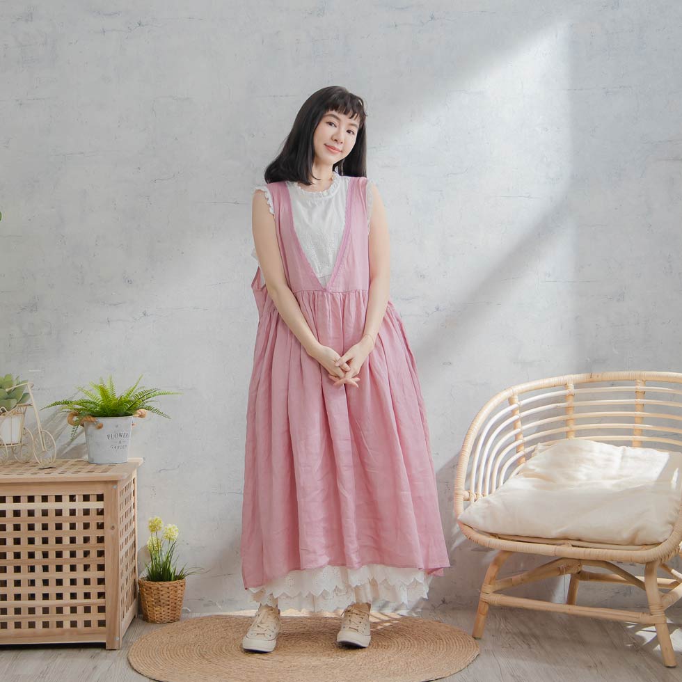 楽天市場】ワンピース 「 前後リバーシブル レース襟 」 ポケット付き