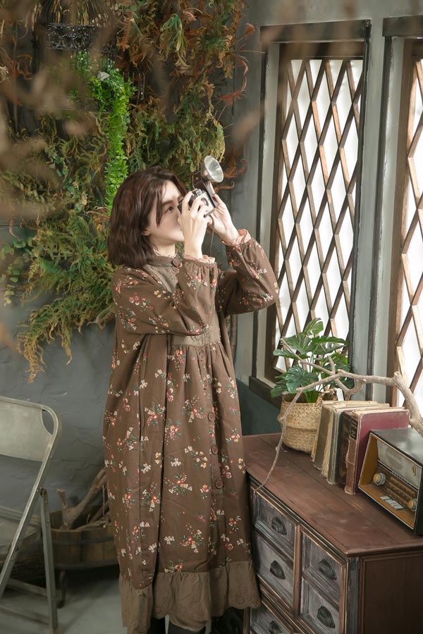 楽天市場】【完売御礼】ワンピース ロングワンピース ブラウン 茶 前