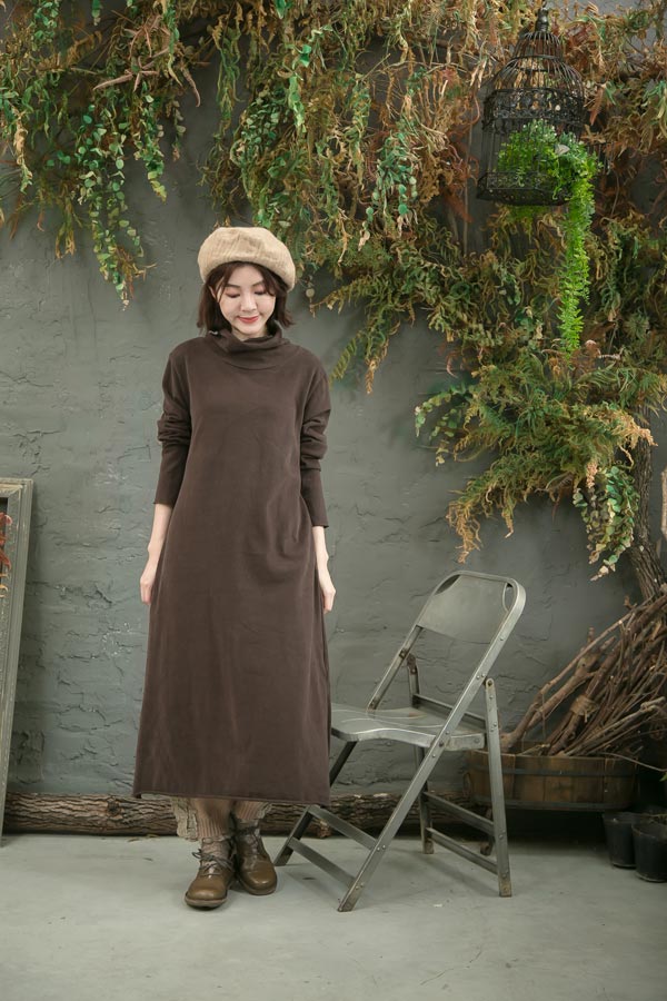 楽天市場】【完売御礼】ワンピース ロングワンピース ダークブラウン