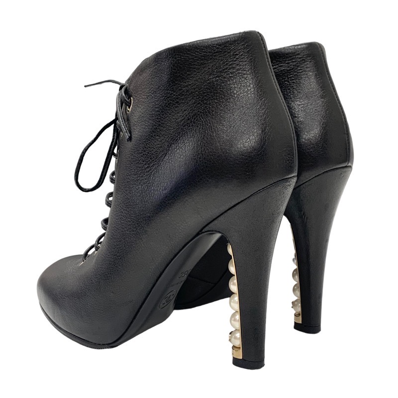 楽天市場】シャネル CHANEL ブーツ ショートブーツ ブーティ レース