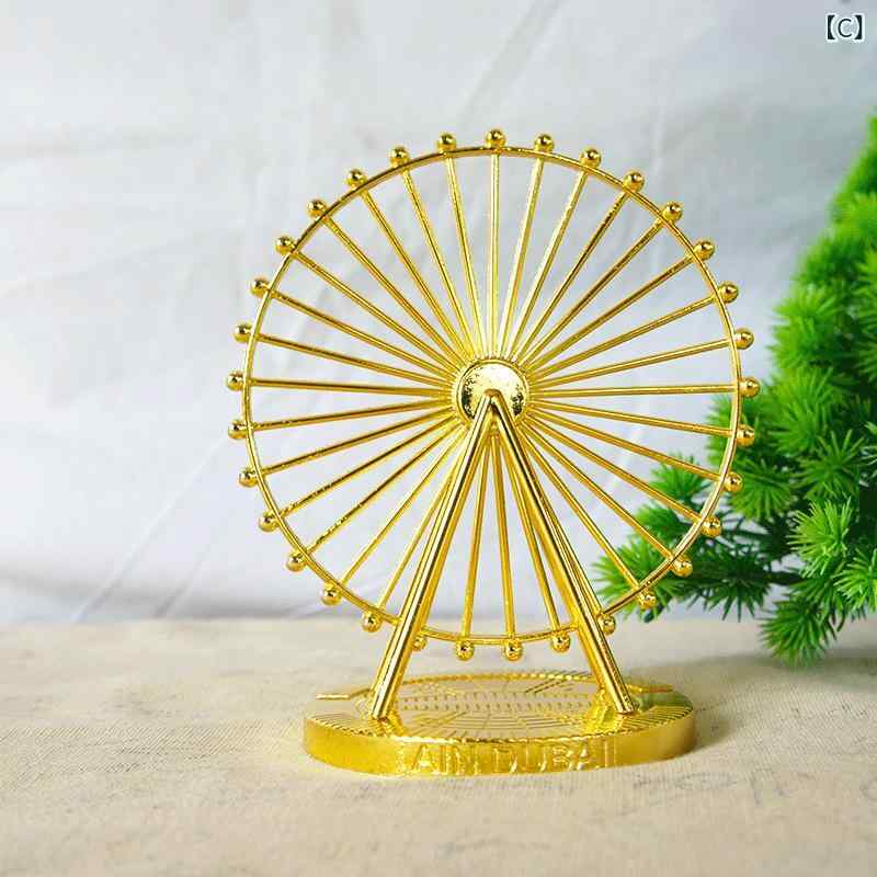 楽天市場】インテリア 置物 ドバイ 観覧車 模型 オブジェ 合金製 精巧