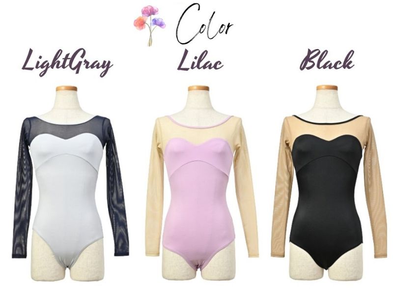 楽天市場】バレエ レオタード 大人 長袖 メッシュ レオタード 大人
