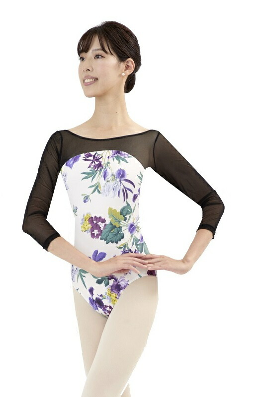 バレエ レオタード stina スティナ 花柄 スティナstinaハイネック花柄