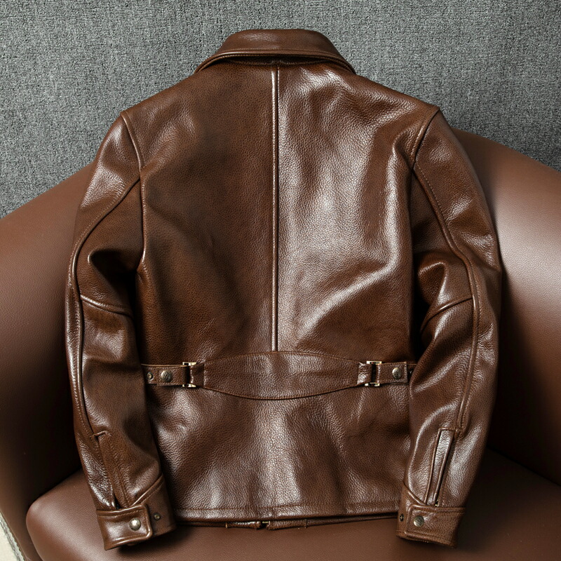 楽天市場】上品 アメカジ レザージャケット 本革 牛革 高級 ライダース