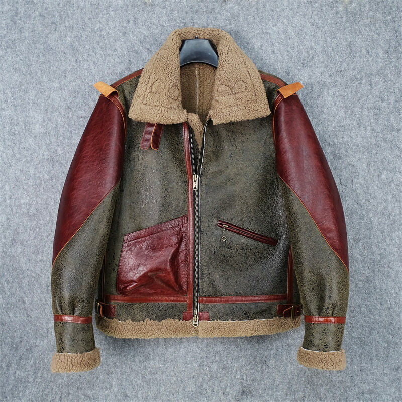 楽天市場】処分 B-3 フライトジャケット 羊革 ムートン 大戦モデル