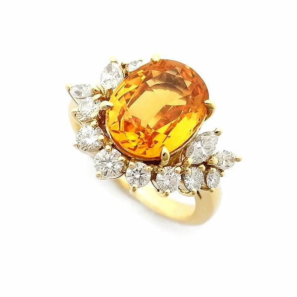 楽天市場】【緑屋質屋】ミキモト ゴールデンサファイア リング 4.52ct