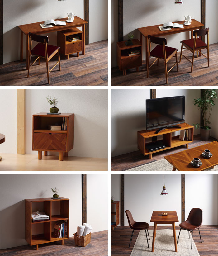 楽天市場】TVボード 幅100cm アカシア材 幾何学柄 ヘリンボーン柄