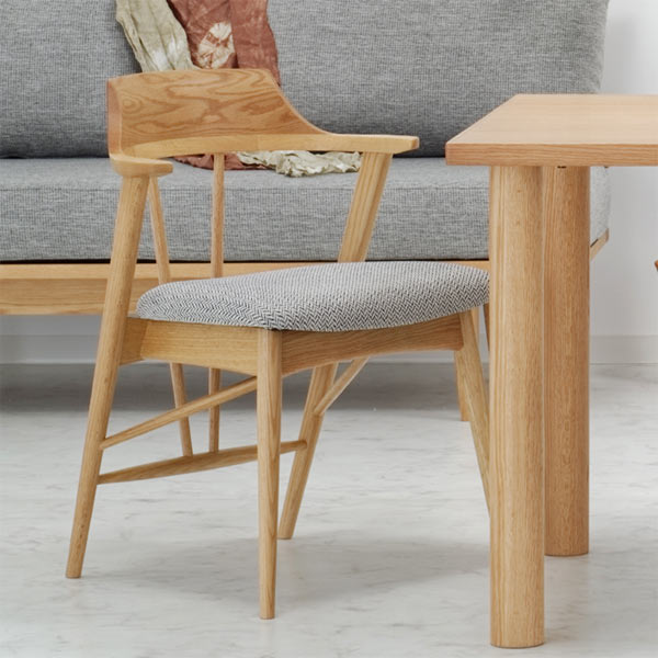 楽天市場】セミアームチェア レッドオーク材 2脚セット NA色 SLC-001