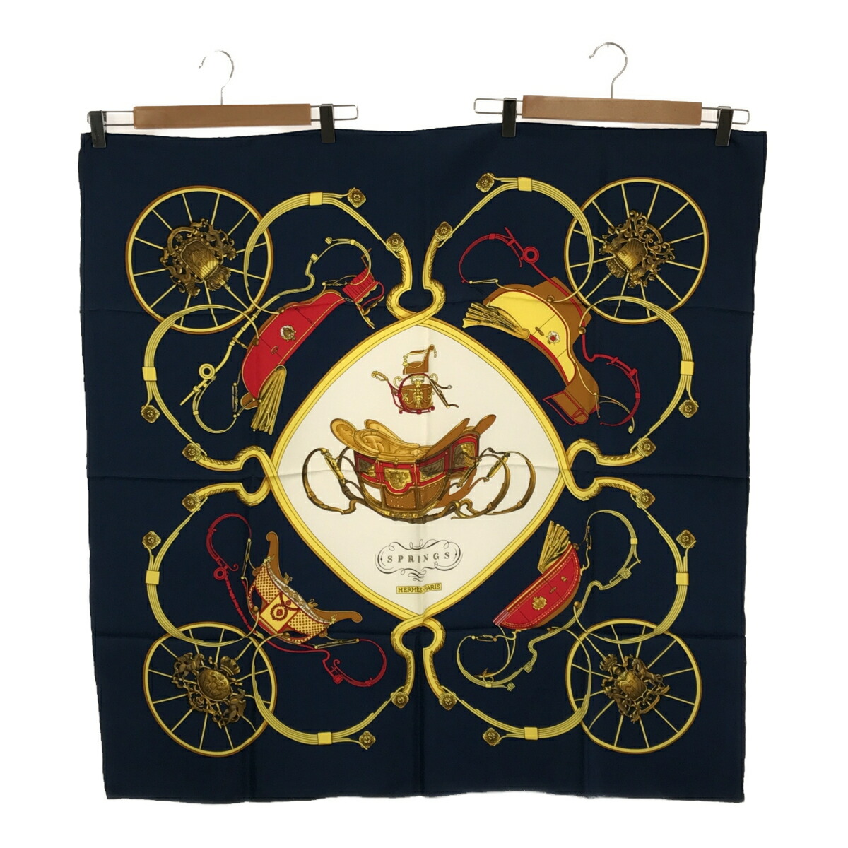楽天市場】質屋 エルメス HERMES スカーフ カレ90 SPRINGS ネイビー