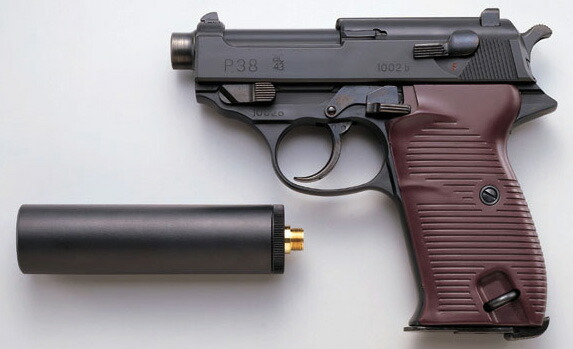 楽天市場】マルシン ワルサー・P38・6mmBB・ゲシュタポ+サイレンサー