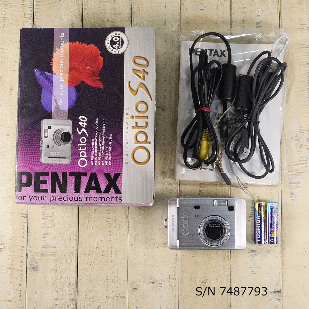 楽天市場】【中古】[作動確認済 返品保証] PENTAX Optio S40 S/N