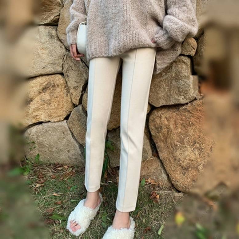 楽天市場】5color レディース ニットスラックスパンツ ストレート