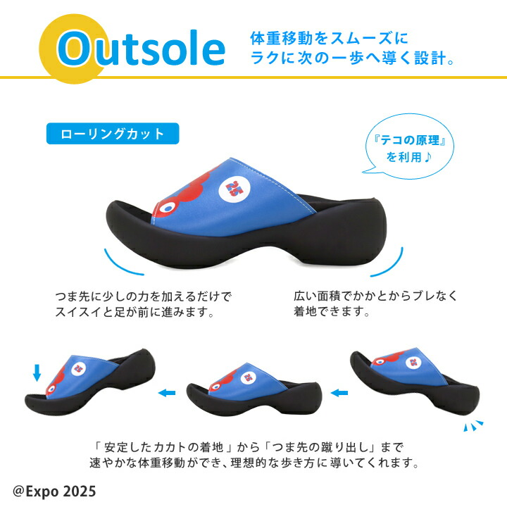 楽天市場】EXPO2025 ミャクミャク サンダル エッグヒール レディース