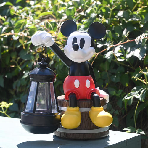 楽天市場】ミッキー ソーラーライト ランタン置物 かわいい置物