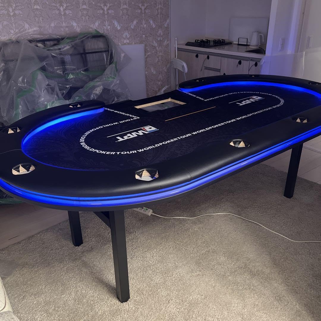 ポーカーテーブル ポーカーテーブル 折りたたみ式 黒・青 折り畳み式