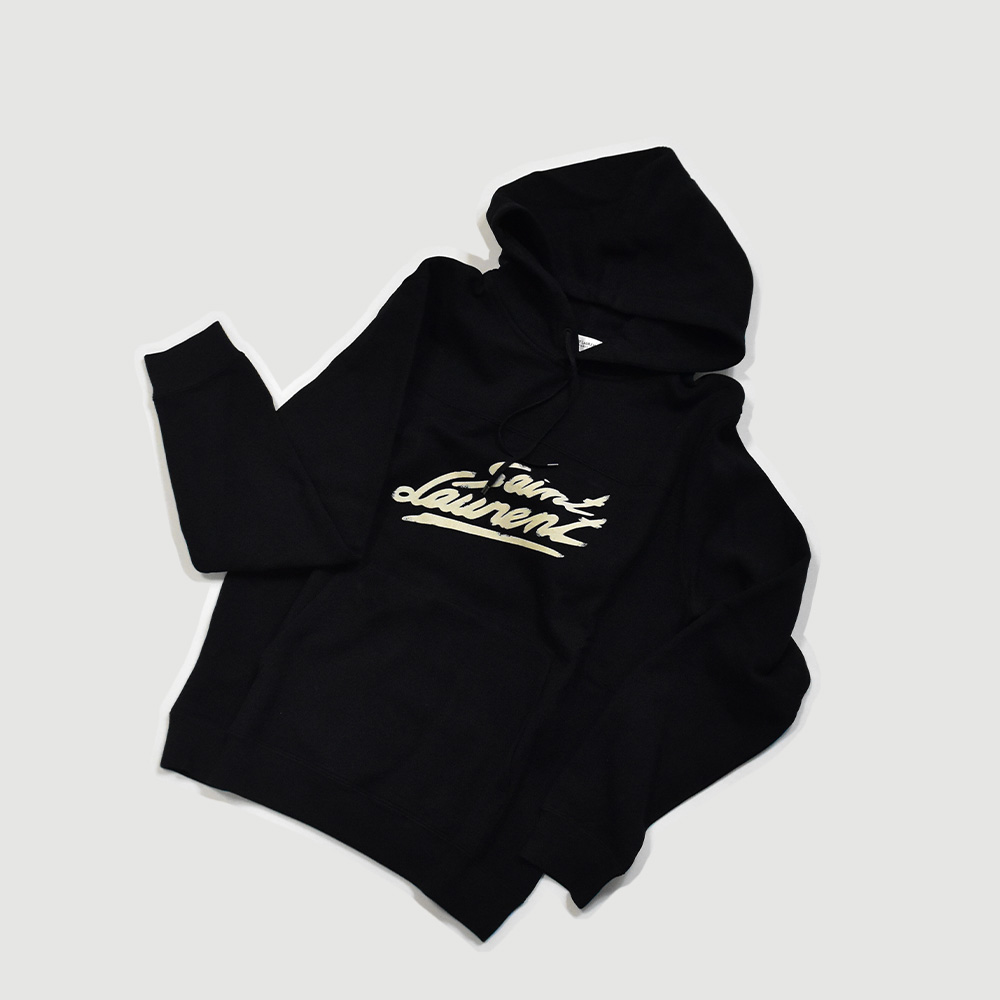 楽天市場】サンローラン パーカー ロゴ メンズ 長袖 黒 ブラック