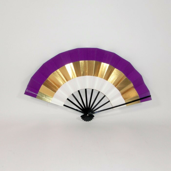 楽天市場】【訳あり】【扇子】舞扇子 紫金白 三色 黒塗 9寸5分 : 三島