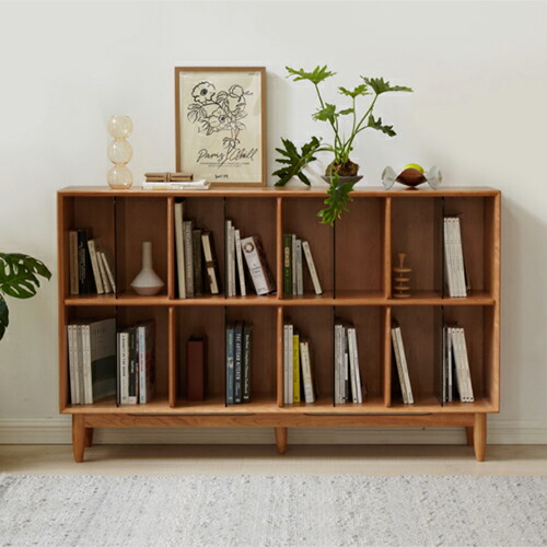 楽天市場】10%OFF+P2倍 SS限定 収納棚 天然木 ガラス 本棚 幅150cm